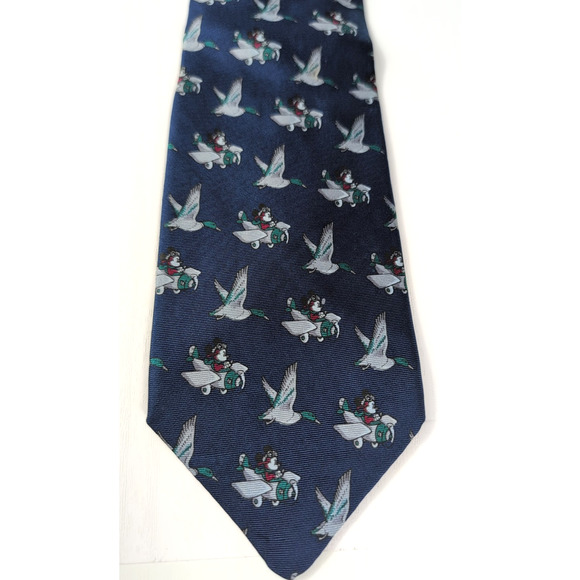 Vintage Disney Mickey Mouse Airplane Tie by Balancine 100% Silk USA 56X3.5 - Picture 4 of 8